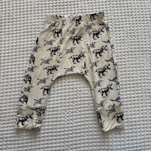 Kate Quinn Dinosaur T-Rex Modal Joggers Pants Cream and Black: 18-24M